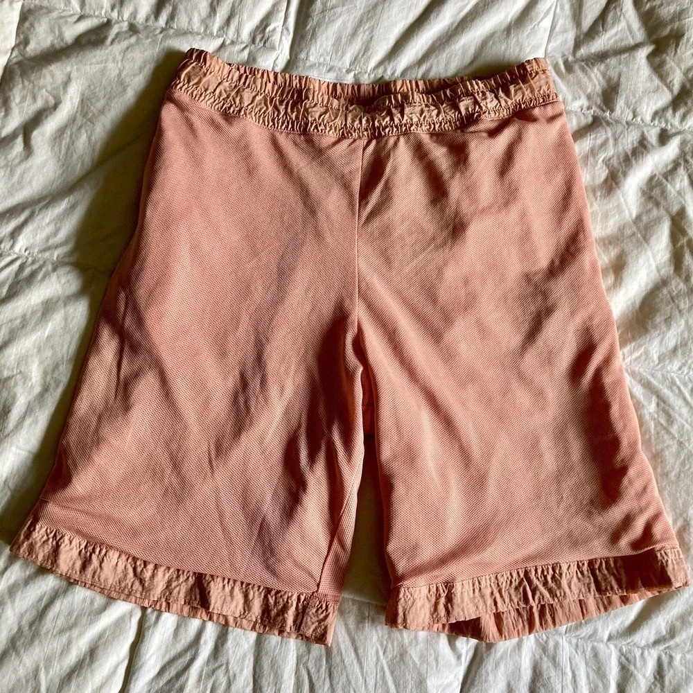 Nike Mens S Sportswear Alumni Woven Flow Nylon Water Shorts Trunks Peach Apricot